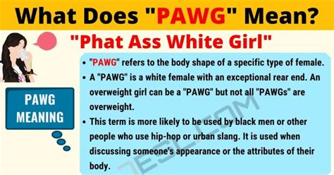 pawg meaning in english|what does pwag mean.